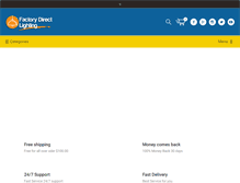 Tablet Screenshot of factorydirectlighting.net